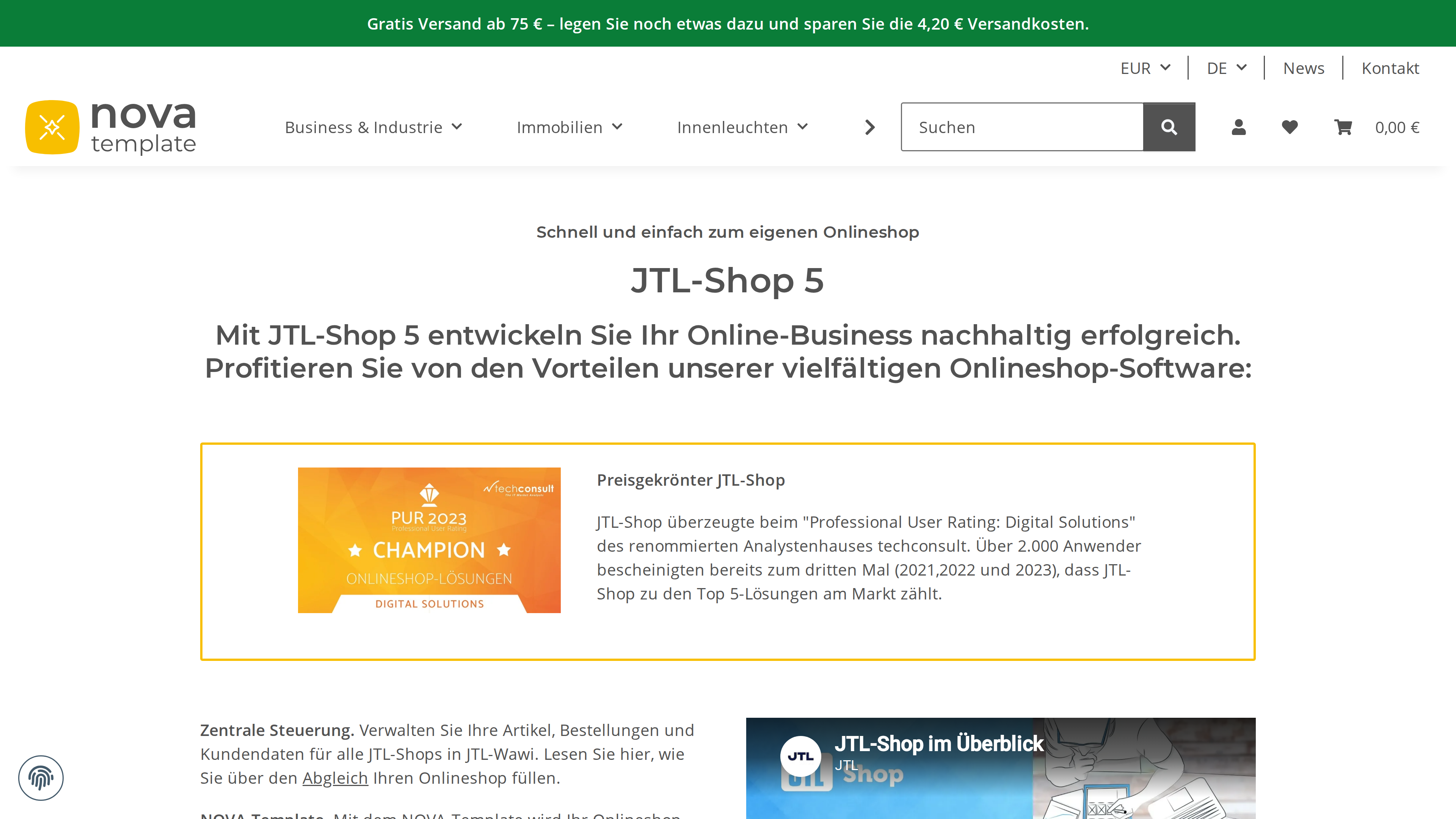 Live storefront with the campaign banner (phone)
