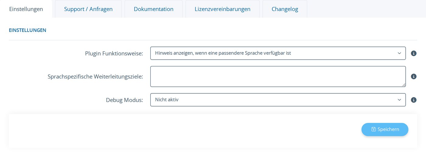 Funktionsweise, sprachspezifische Weiterleitungsziele und Debug-Modus.